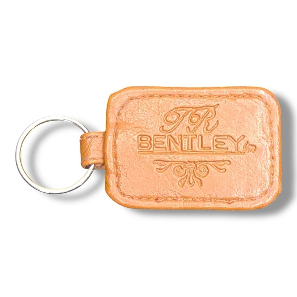 Vintage Bentley Tan Brown Leather Keychain Collectible Travel Automobile